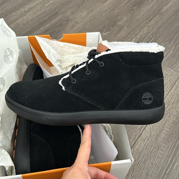 TIMBERLAND ASHWOOD PARK WARM LINED CHUKKA black suede size 10 - Picture 3 of 7
